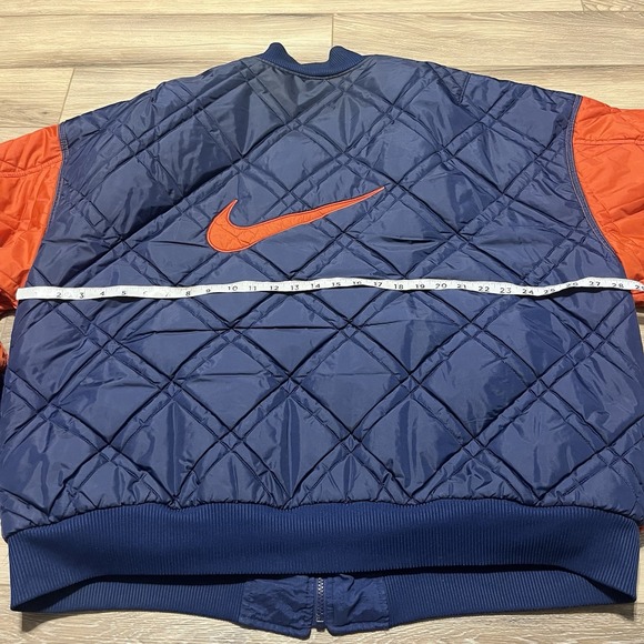 VINTAGE NIKE 90s BOMBER JACKET 2in1 BIG SWOOSH SIZE XXL 2XL - Picture 6 of 7